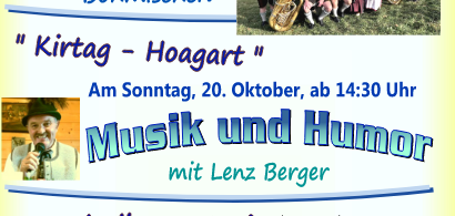  Kirtag – Hoagart mit Lenzberger